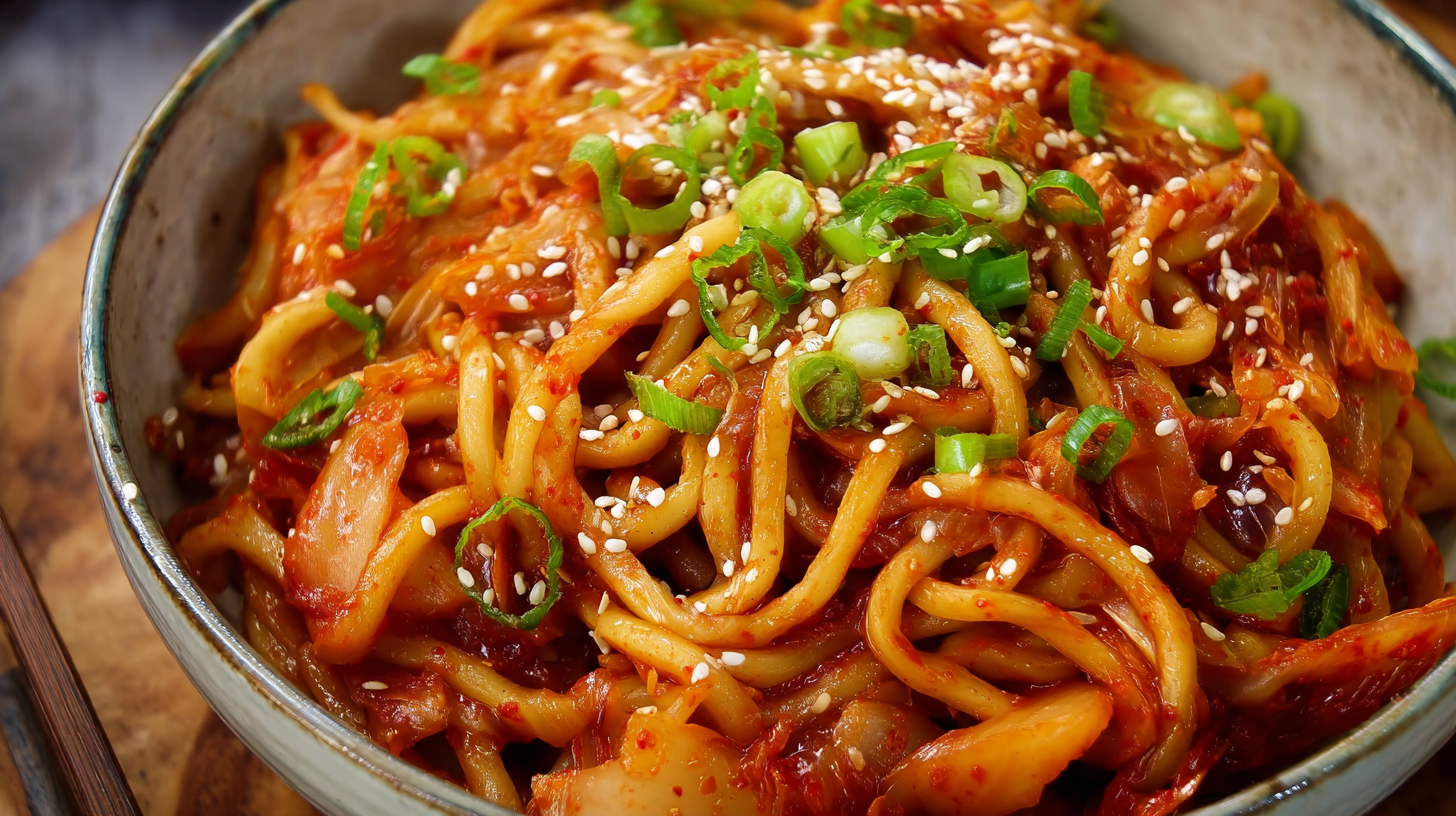 Kimchi Tofu Stir Fry With Veggies