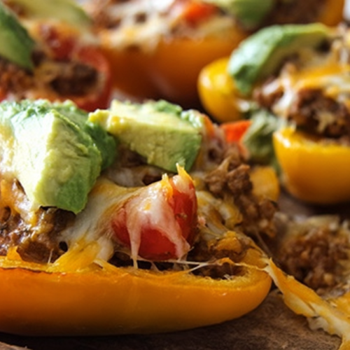 Mini Sweet Pepper Nachos