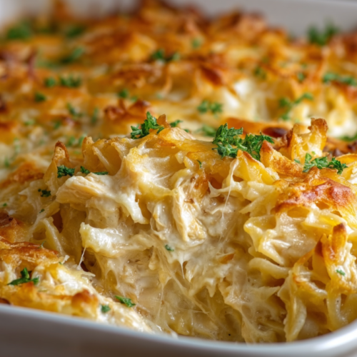 Onion Chicken Orzo Casserole