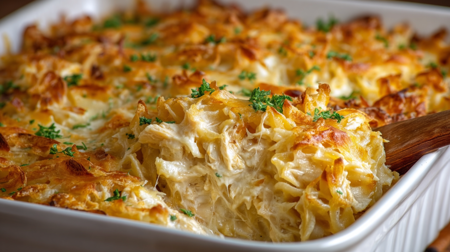 Onion Chicken Orzo Casserole