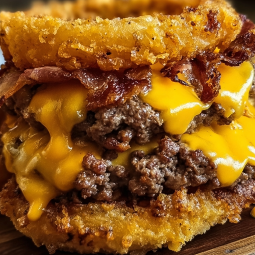 Onion Ring Burger Recipe