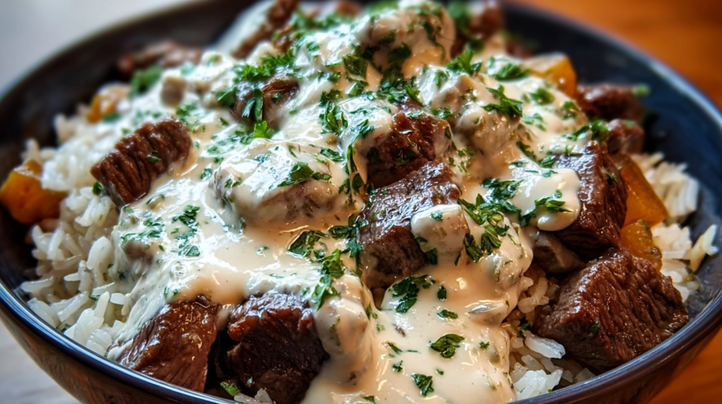 Steak, Cheese, And Rice Taco Bowl Recipe