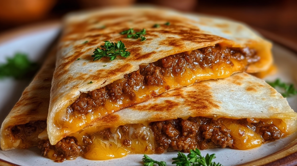 Cheeseburger Quesadilla