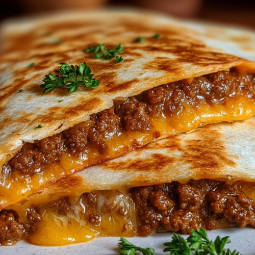 Cheeseburger Quesadilla