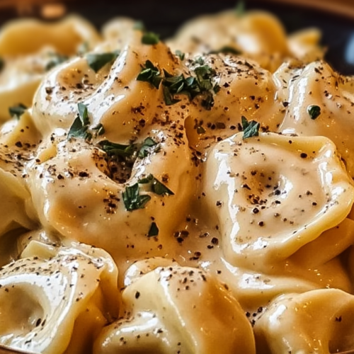 Creamy Crockpot Tortellini Alfredo