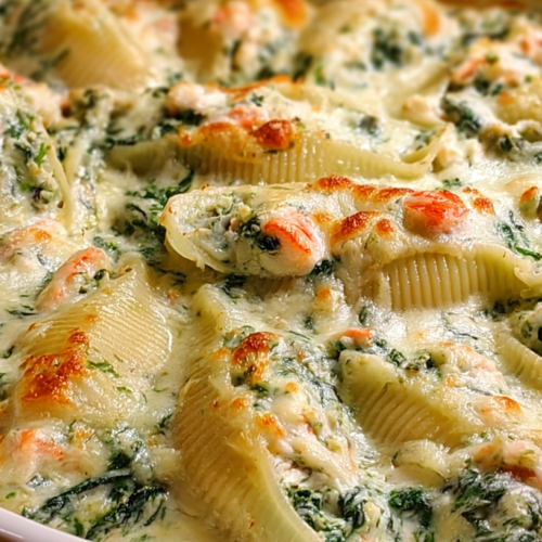 Creamy Seafood Stuffed Shells 