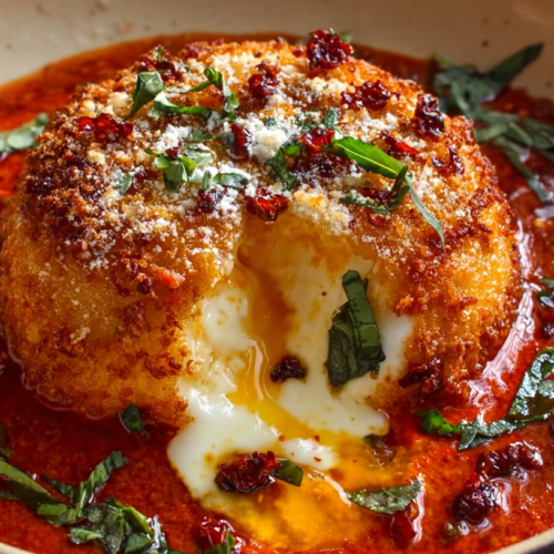 Fried Burrata With Spicy Sauce Bold