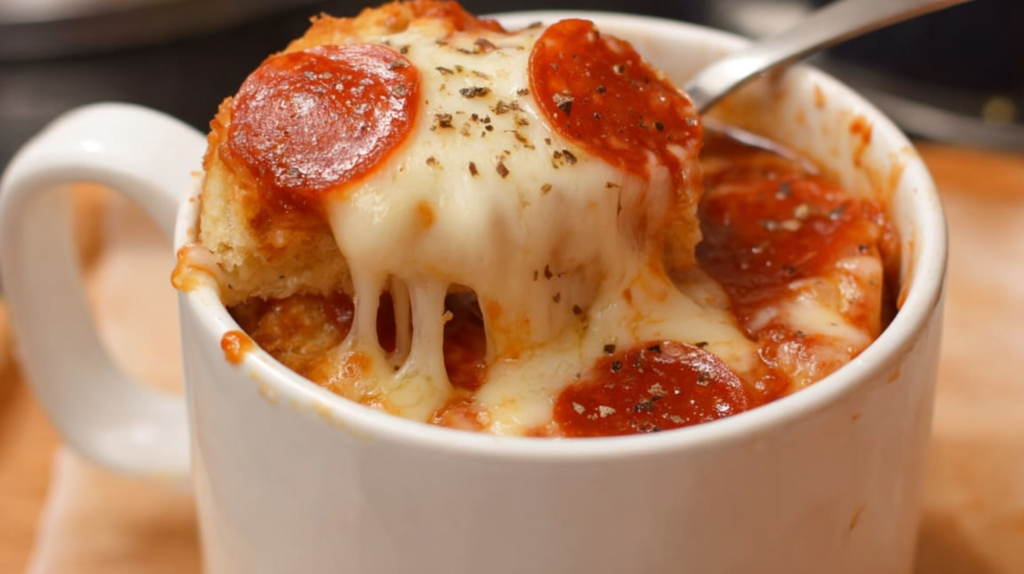 Microwave Egg Pizza Toast