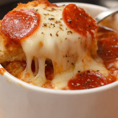 Microwave Egg Pizza Toast