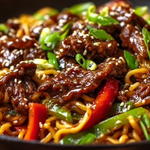 Sticky Beef Noodles