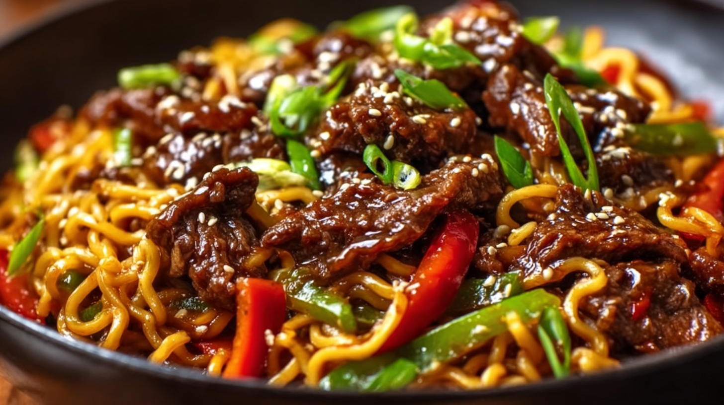 Sticky Beef Noodles
