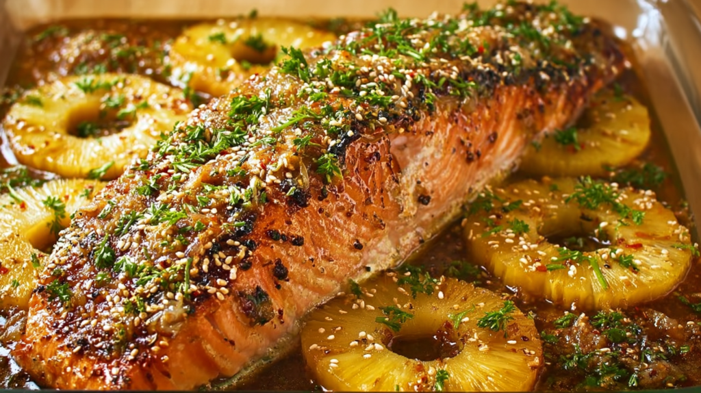 Baked Pineapple Salmon
