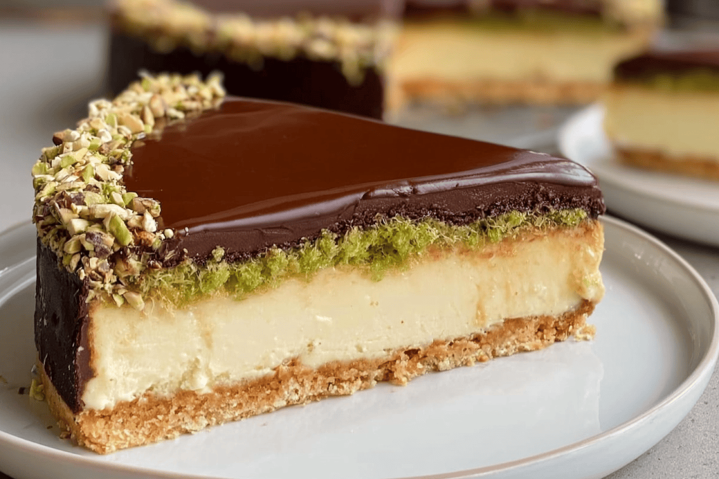 Dubai Chocolate Cheesecake Bars