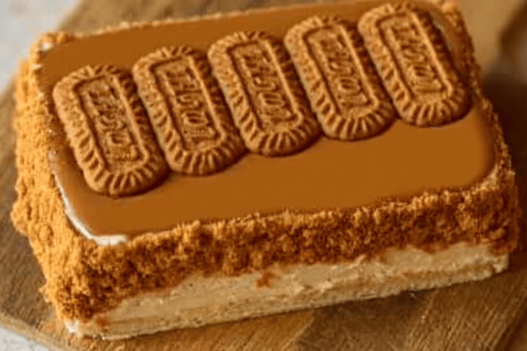 No Bake Biscoff Cheesecake Bars