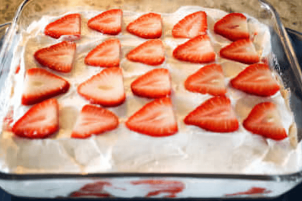 Strawberry Biscoff Icebox Bars