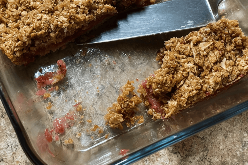 Strawberry Rhubarb Crumb Bars