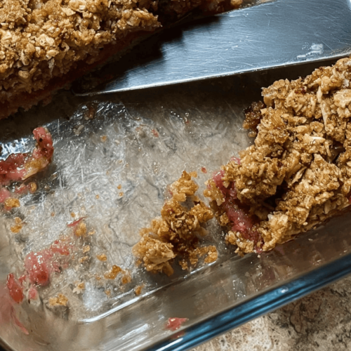 Strawberry Rhubarb Crumb Bars