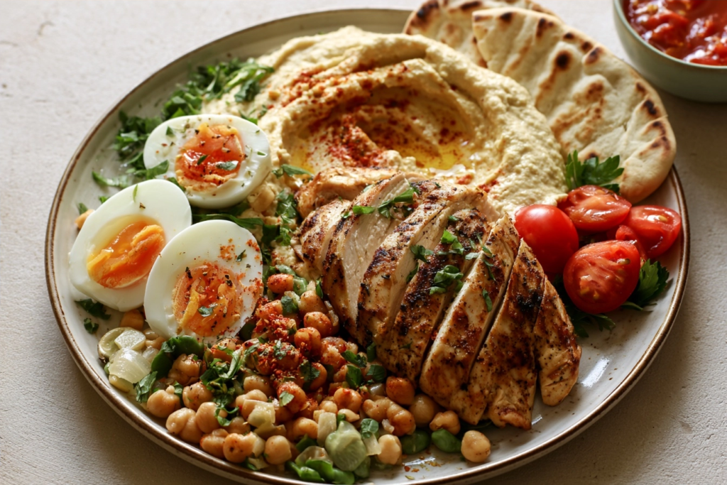 Meal prep poulet et houmous : 1 recette rapide et saine