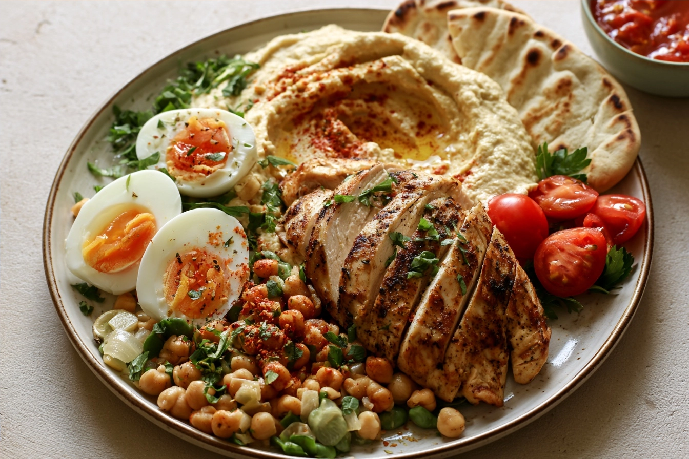 Meal prep poulet et houmous : 1 recette rapide et saine