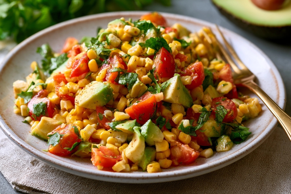 Salade de maïs et avocat : recette fraîche et rapide