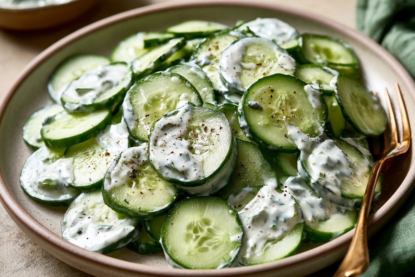 Rondelles de concombre sauce Ranch : Une Recette Express